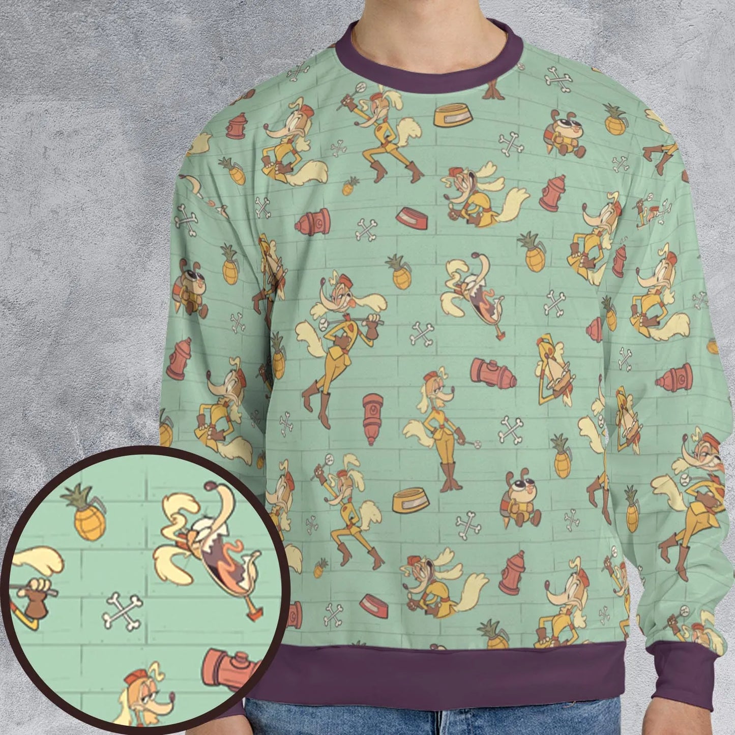 All-over Print Sweatshirt - KBBA2NVC