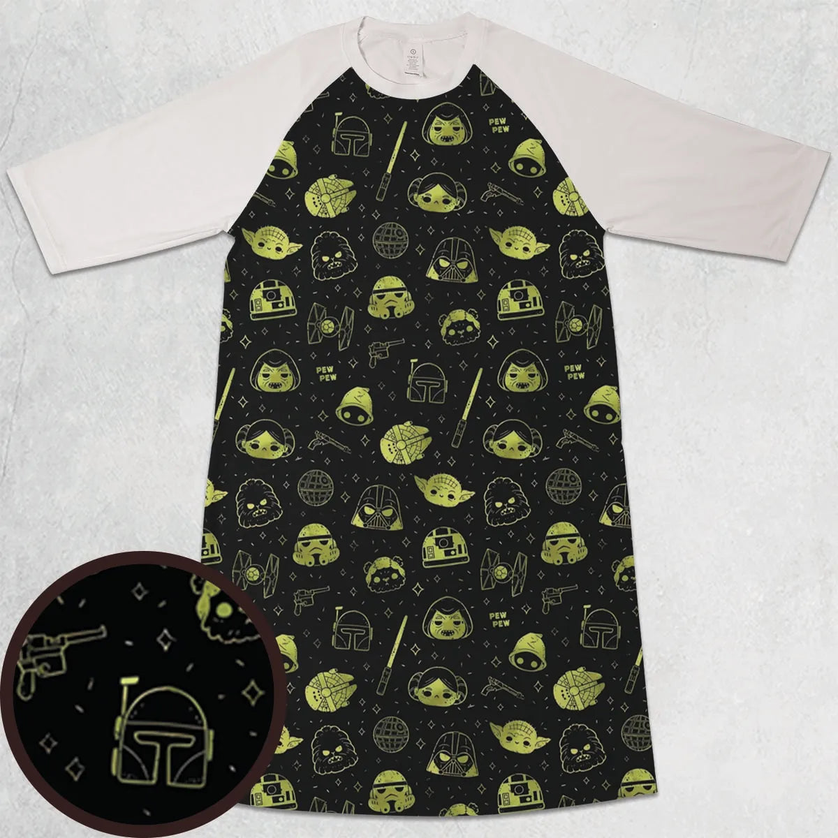 3/4 Sleeve Raglan Dress - H1Q4HBN7
