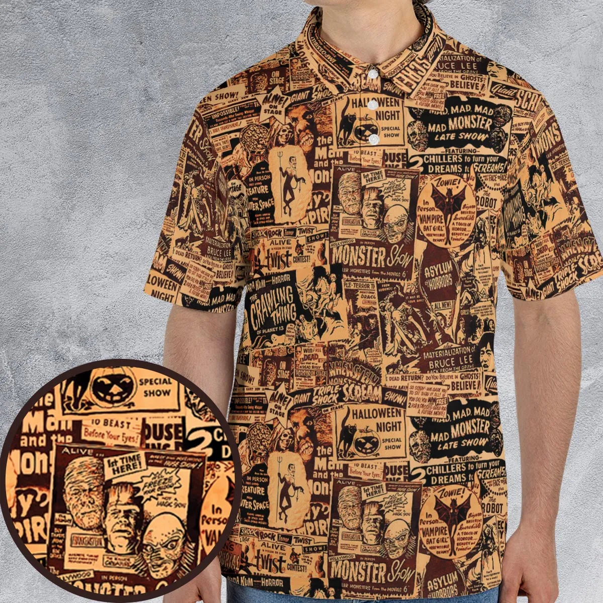 AOP Men/Women Polo Shirt - AEMUV8WQ