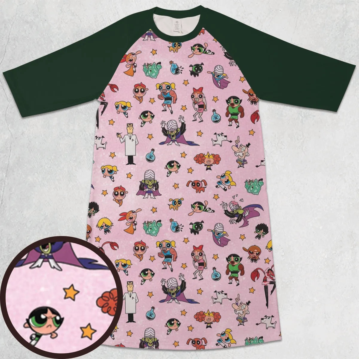 3/4 Sleeve Raglan Dress - ZEWGTAYW