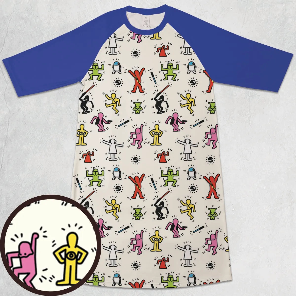 3/4 Sleeve Raglan Dress - T4MWBU2B