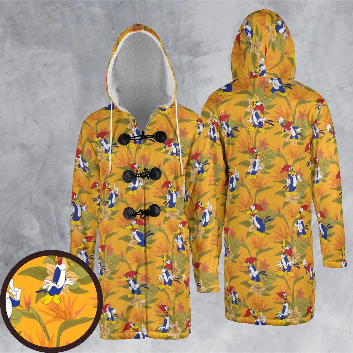 Hooded Cloak Coat - 3GFHUJKN