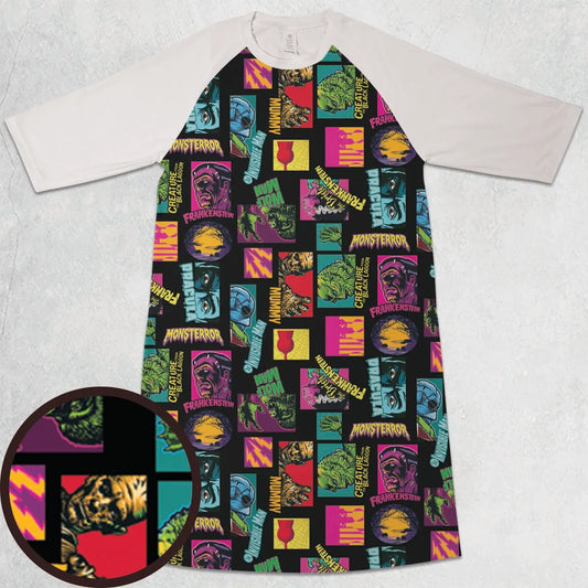 3/4 Sleeve Raglan Dress - M57Z6J9K