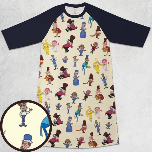 3/4 Sleeve Raglan Dress - QJ86ENMP