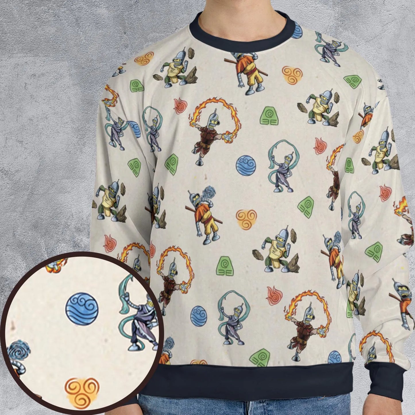 All-over Print Sweatshirt - HNR1QD18