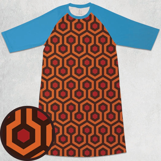 3/4 Sleeve Raglan Dress - P5YZMFTN