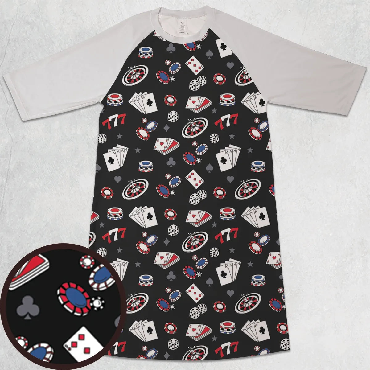 3/4 Sleeve Raglan Dress - 4DXJ3TYL