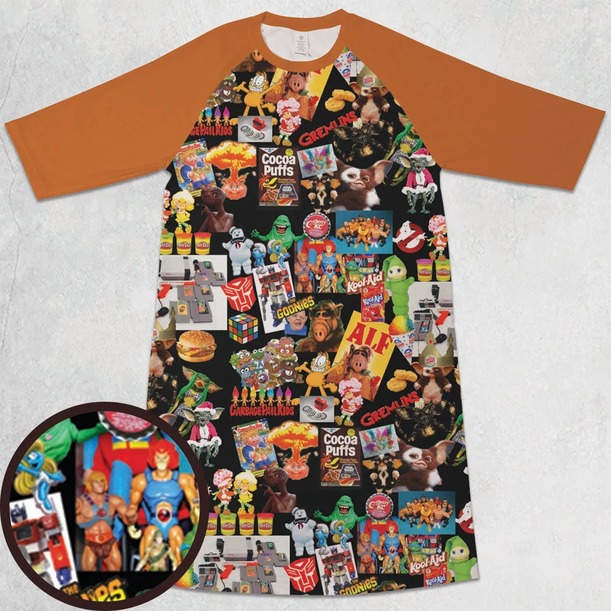 3/4 Sleeve Raglan Dress - YBNZXSCN