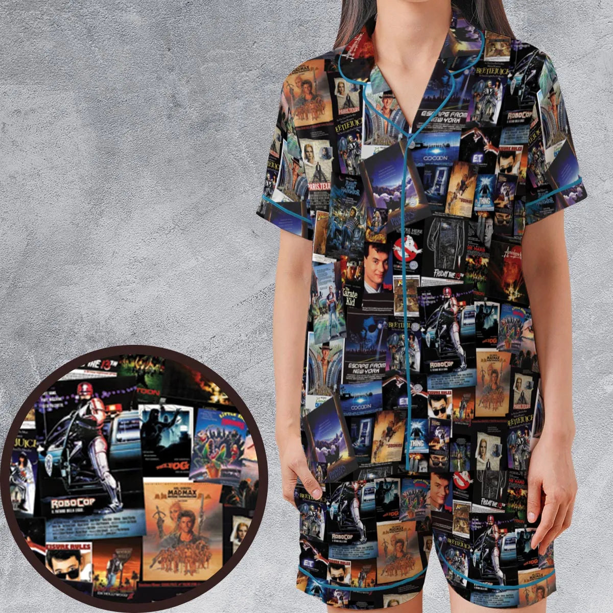 Satin Short-Sleeve Pajamas Set - EHLK5V4U