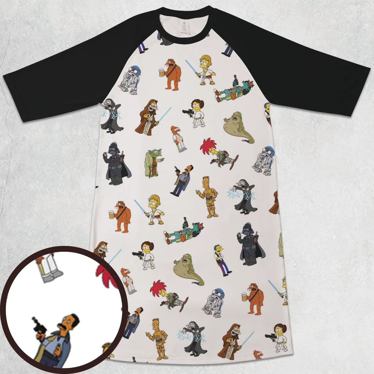 3/4 Sleeve Raglan Dress - MHG5XJBL