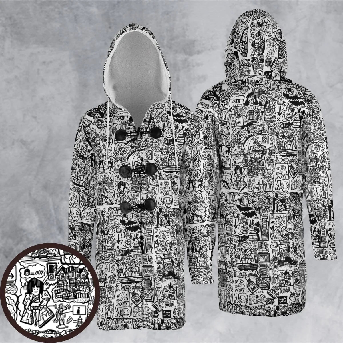 Hooded Cloak Coat - 6PNS4JMR