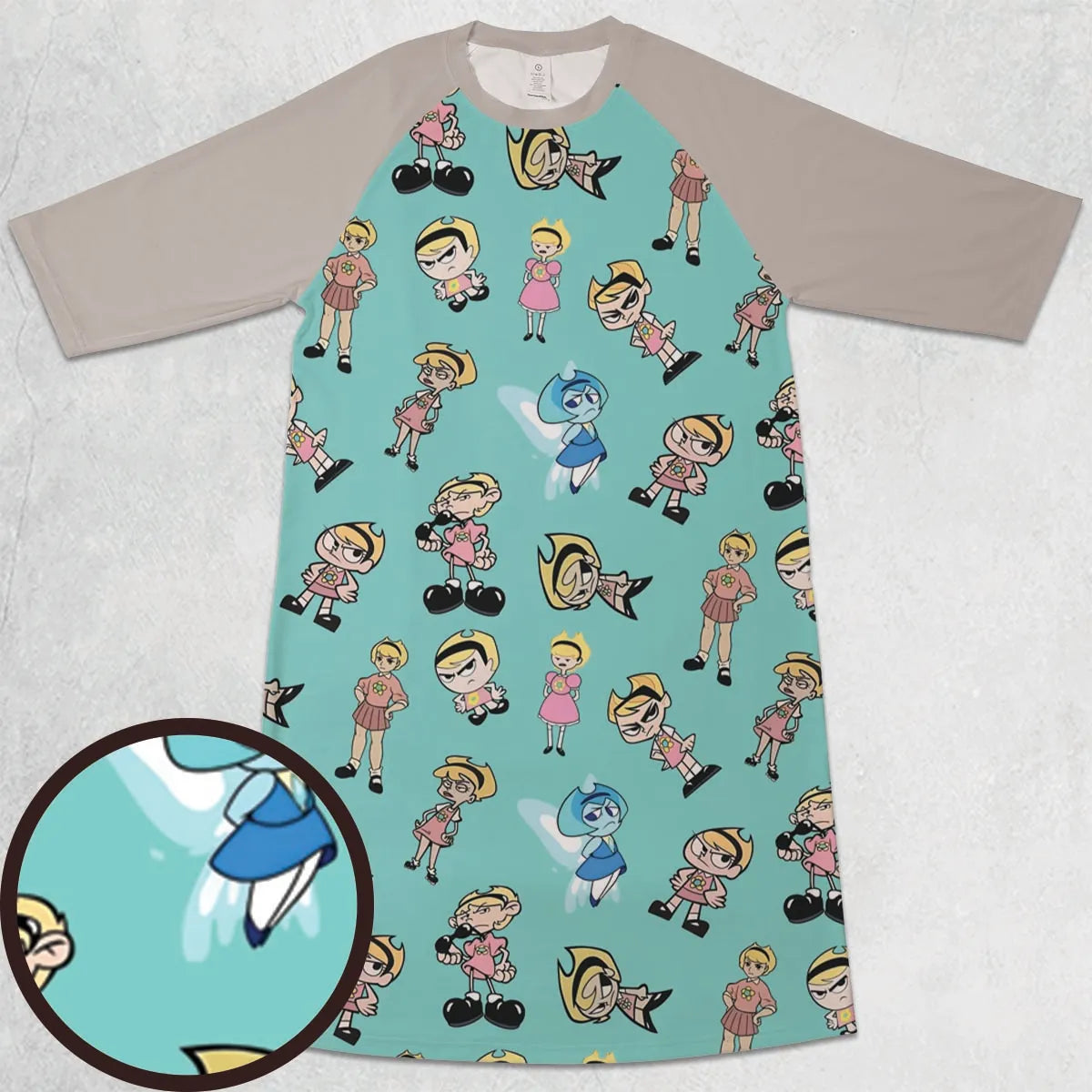 3/4 Sleeve Raglan Dress - A77E53ZD