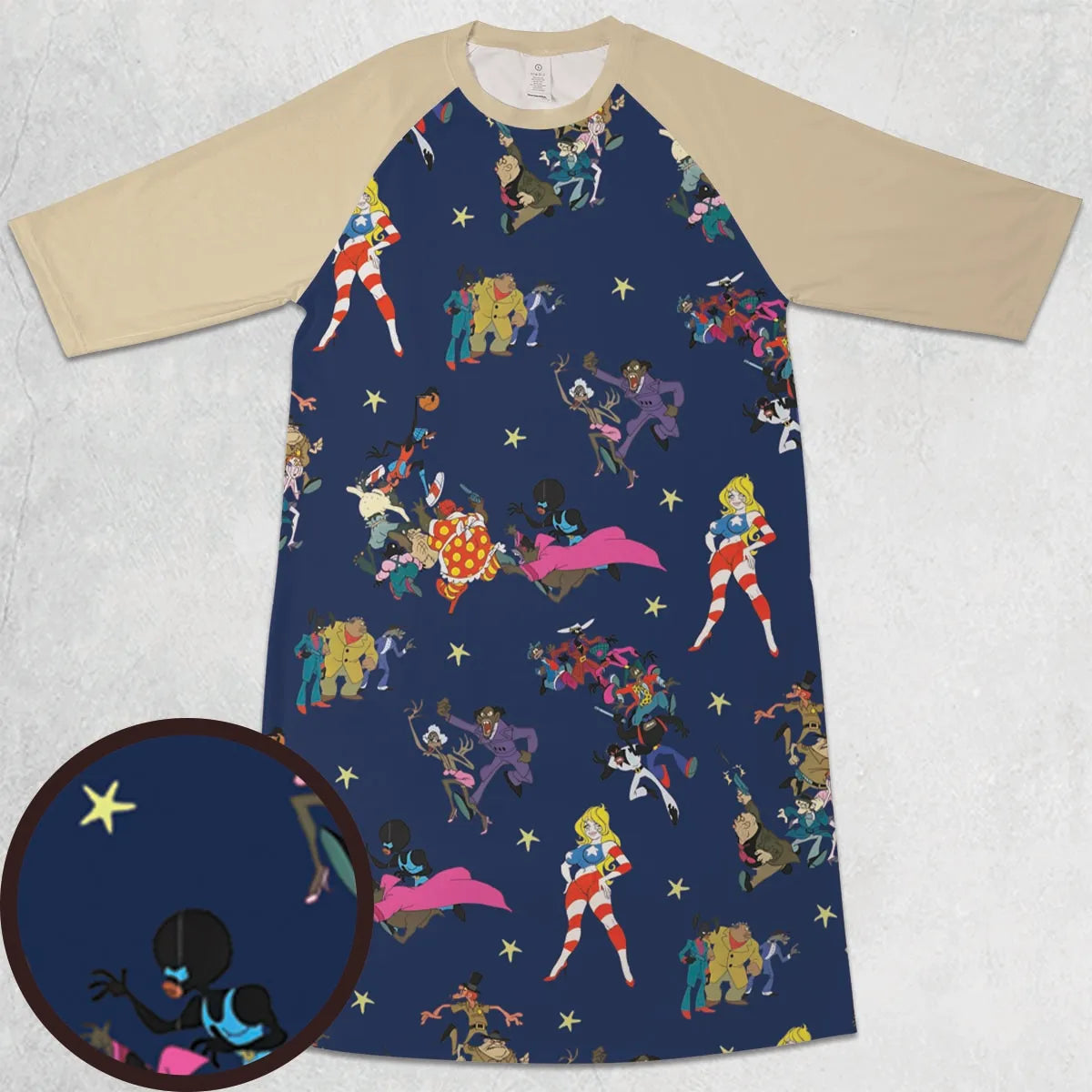 3/4 Sleeve Raglan Dress - HYLXGFEH