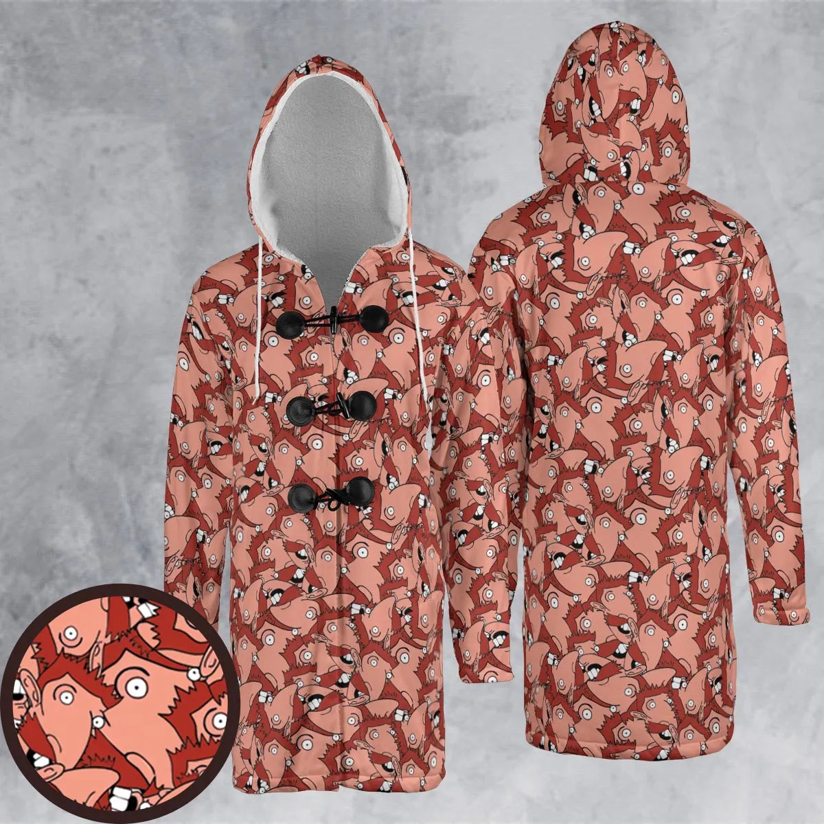 Hooded Cloak Coat - E4YRQ1PH