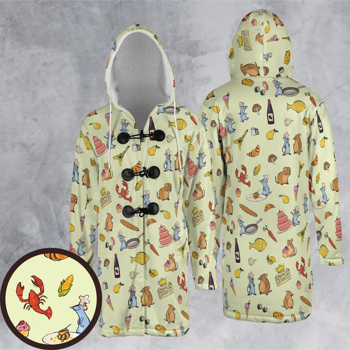 Hooded Cloak Coat - BKURU123