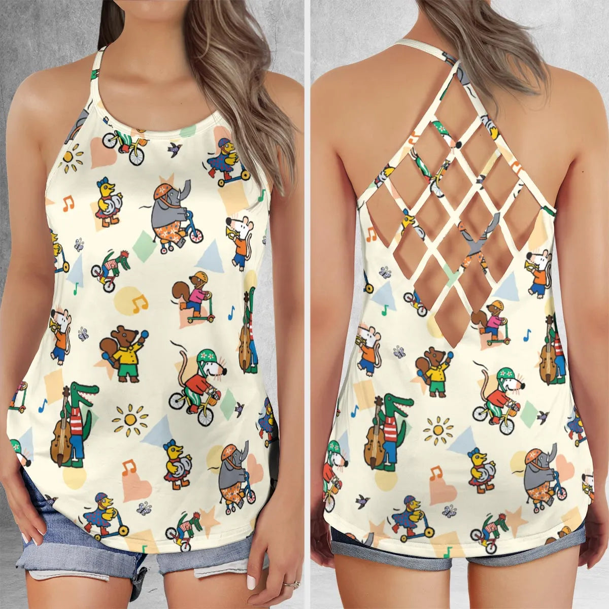 Criss Cross Tank Top - X7B4ZBA6