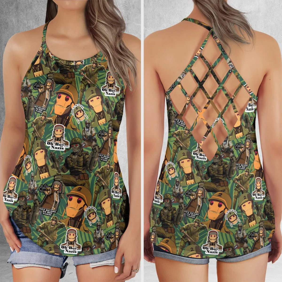 Criss Cross Tank Top - C2WT62MH