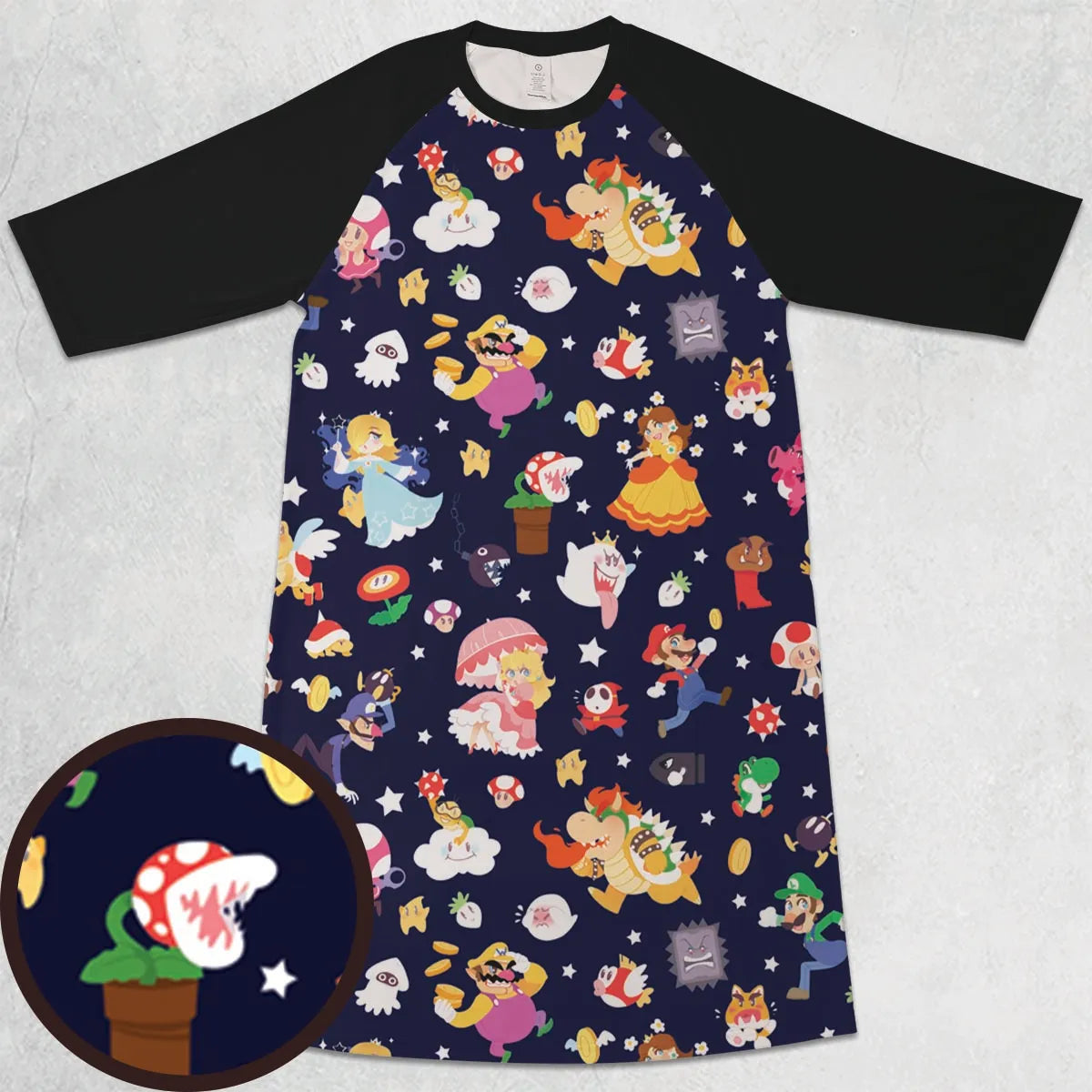 3/4 Sleeve Raglan Dress - V93Q6LHJ