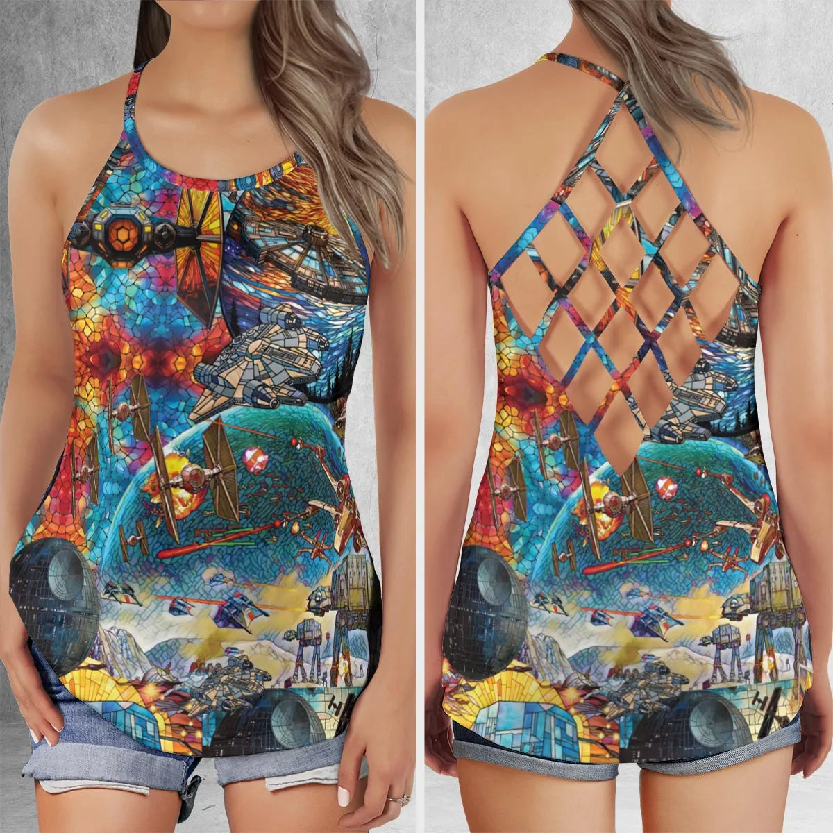 Criss Cross Tank Top - MJASJAF6