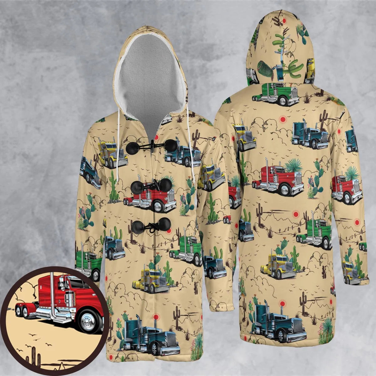 Hooded Cloak Coat - 1QAMKE86