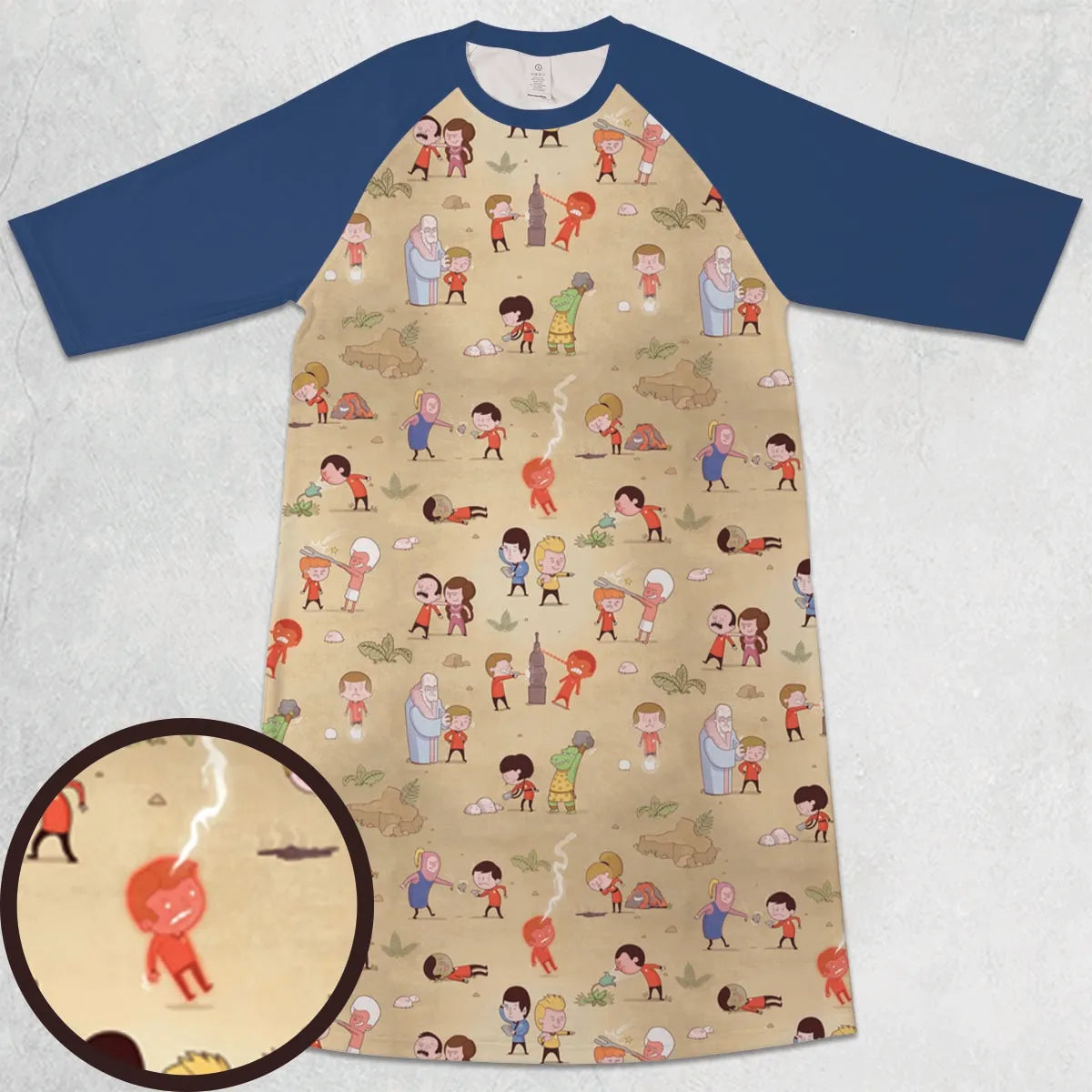 3/4 Sleeve Raglan Dress - ZKC44S96