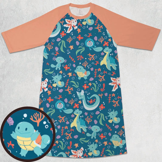 3/4 Sleeve Raglan Dress - B4LP6KUA