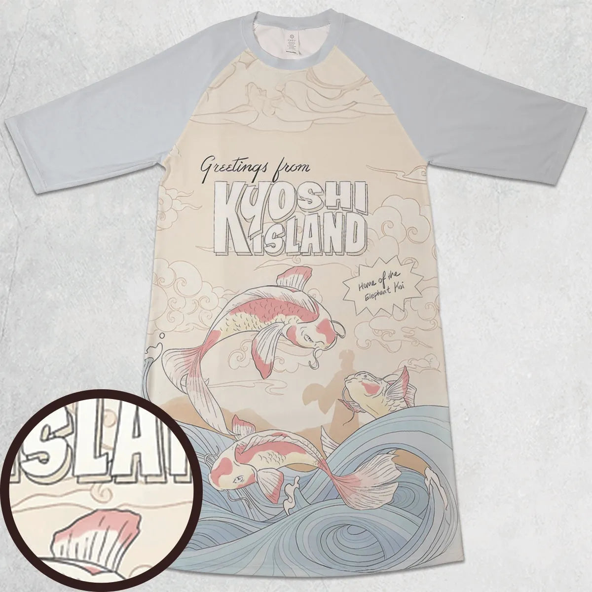 3/4 Sleeve Raglan Dress - BPKD98JB