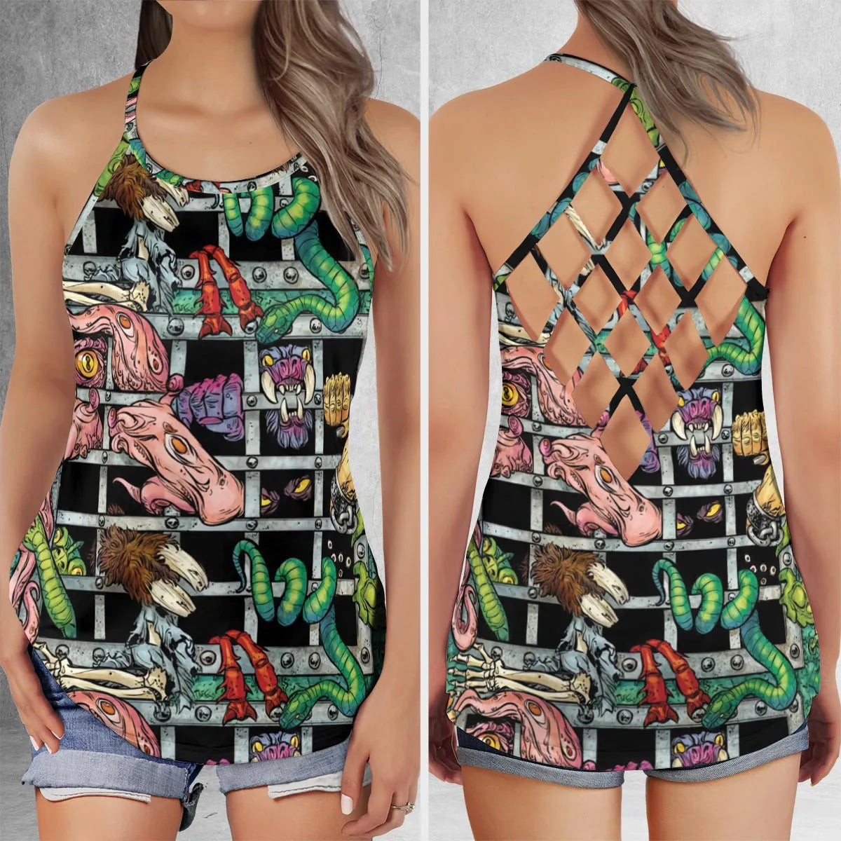 Criss Cross Tank Top - TMN49UQ2