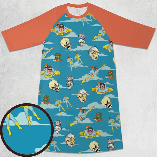 3/4 Sleeve Raglan Dress - 15WX7M1S