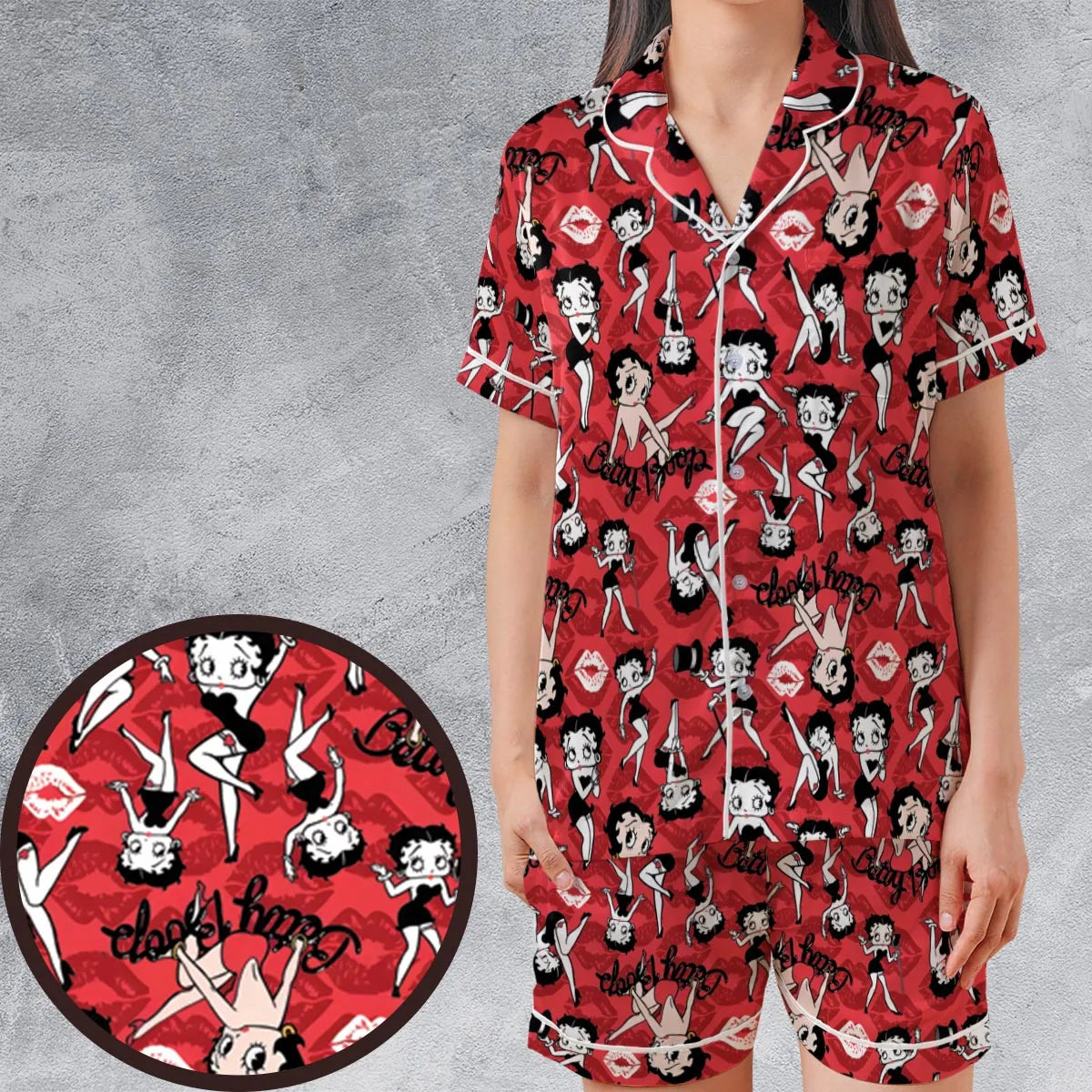 Satin Short-Sleeve Pajamas Set - 2NTWTNGU