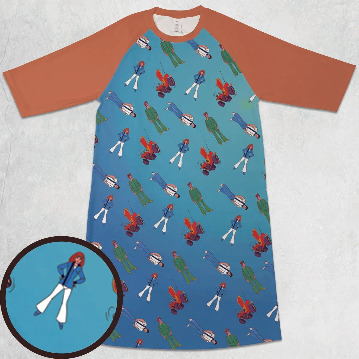 3/4 Sleeve Raglan Dress - 5JK2HVBT