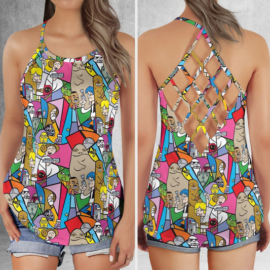 Criss Cross Tank Top - T51J114Z -  - 1