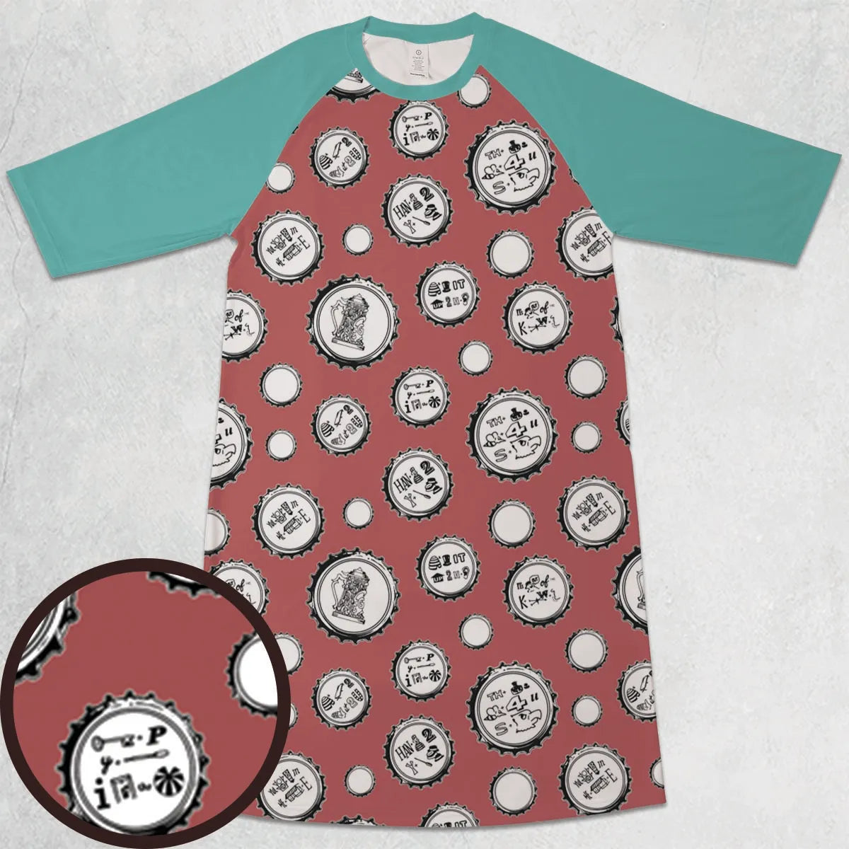 3/4 Sleeve Raglan Dress - Q73RC3S9