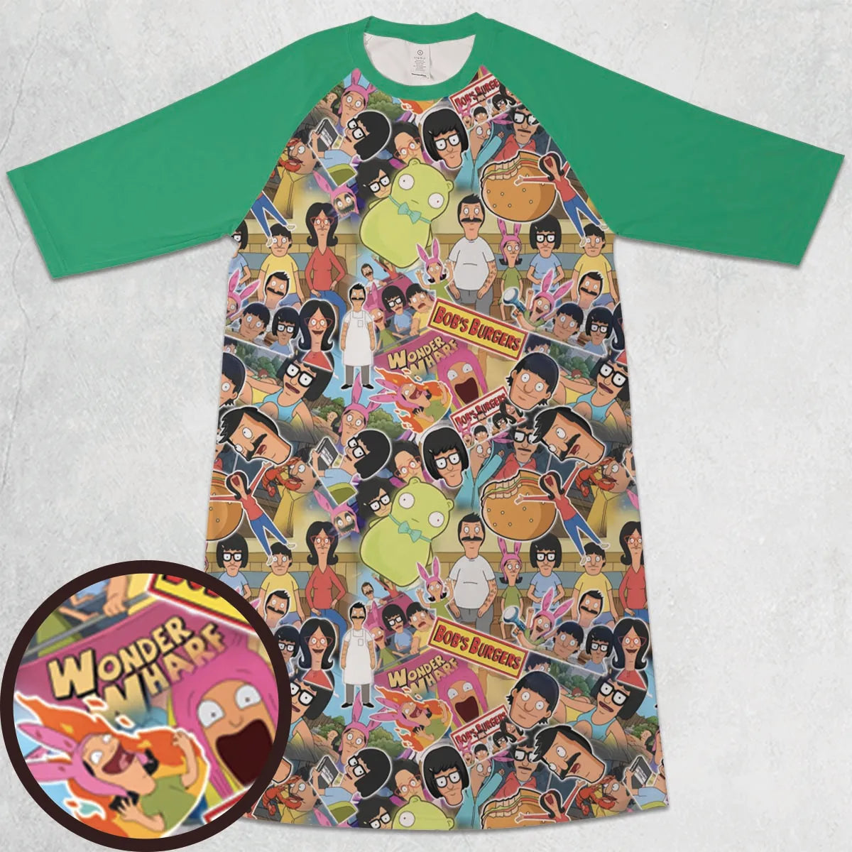 3/4 Sleeve Raglan Dress - CSRZ128F