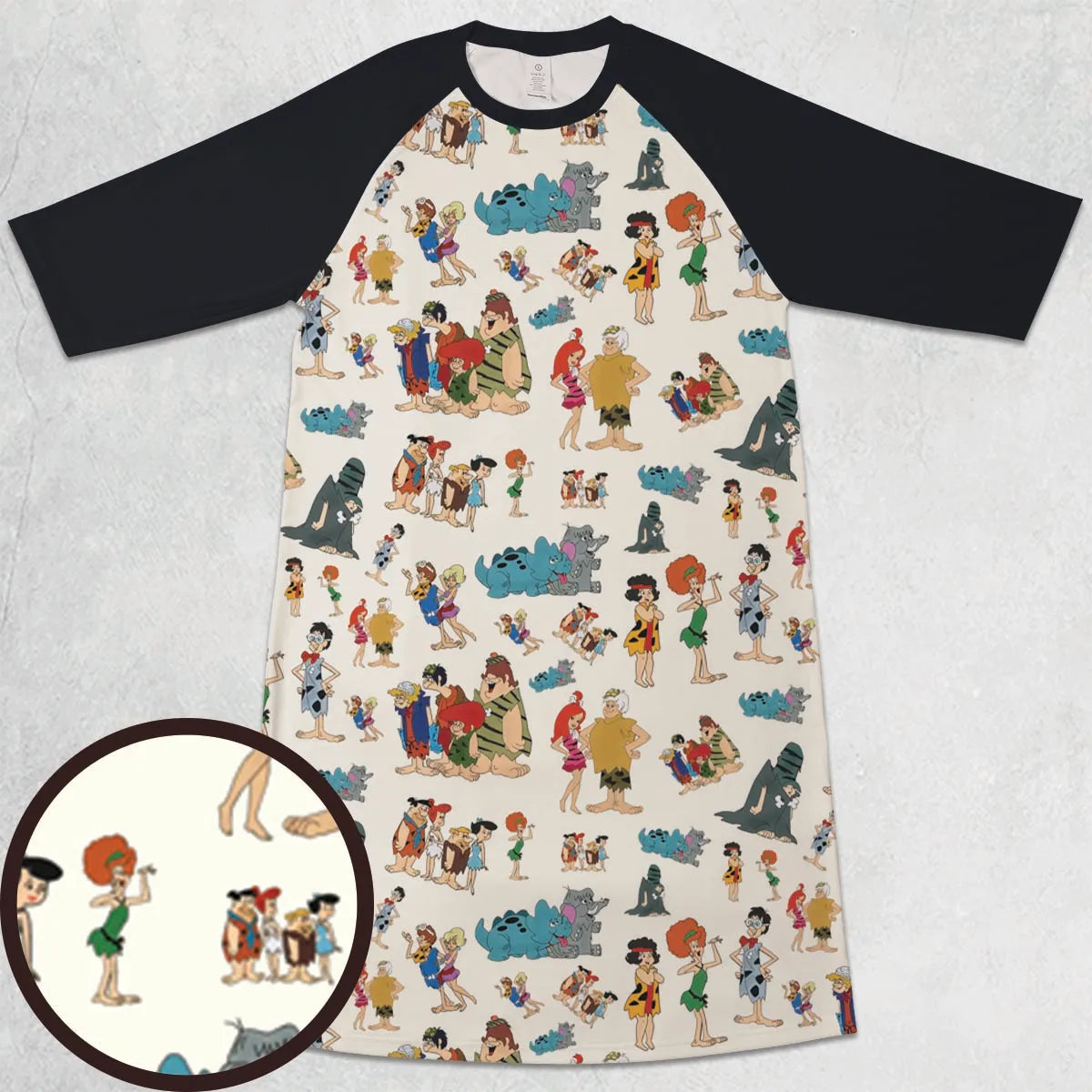 3/4 Sleeve Raglan Dress - 8XTZTHJ3