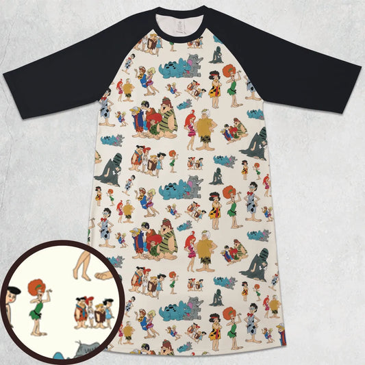3/4 Sleeve Raglan Dress - 8XTZTHJ3
