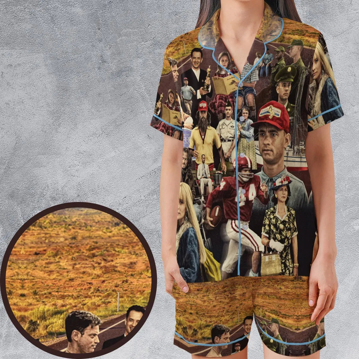 Satin Short-Sleeve Pajamas Set - P4APNG8H