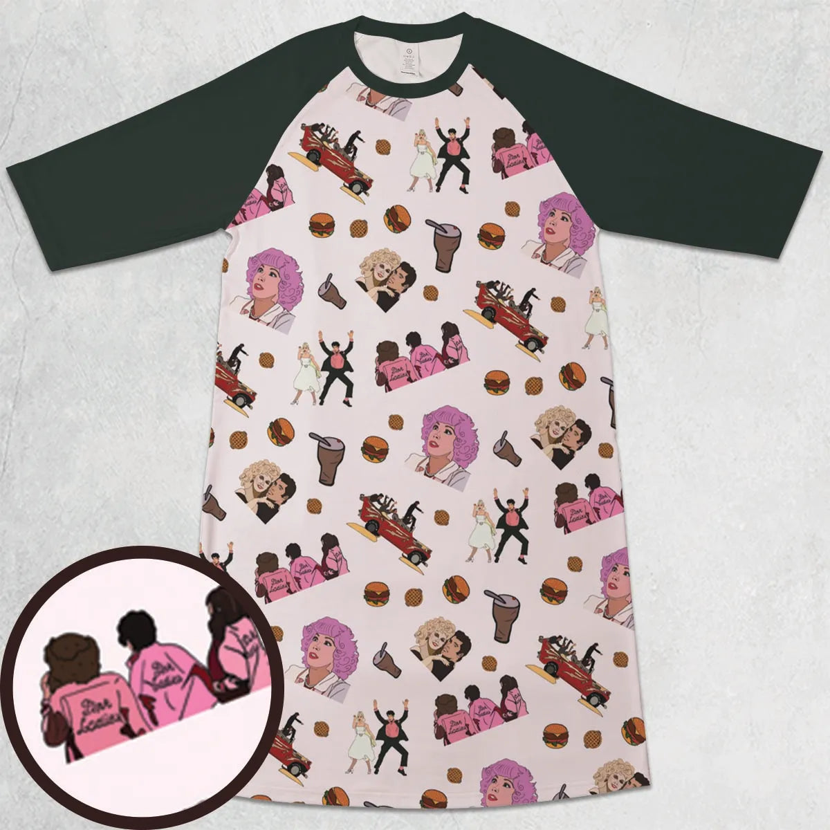 3/4 Sleeve Raglan Dress - C8S3ZTEF