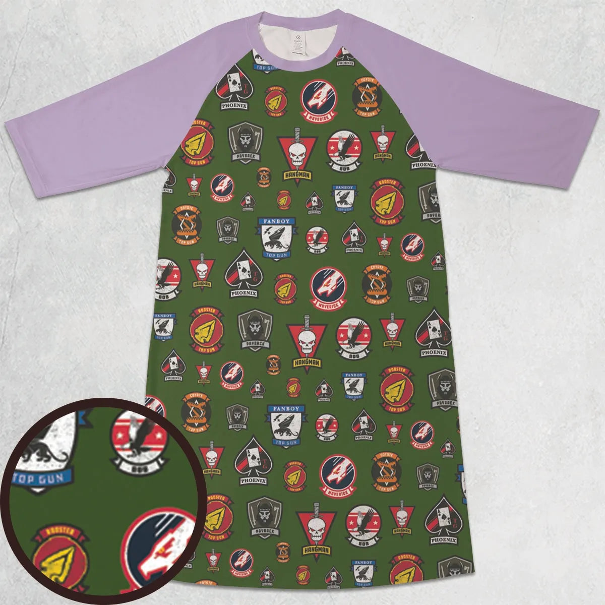 3/4 Sleeve Raglan Dress - TDQY5BYX