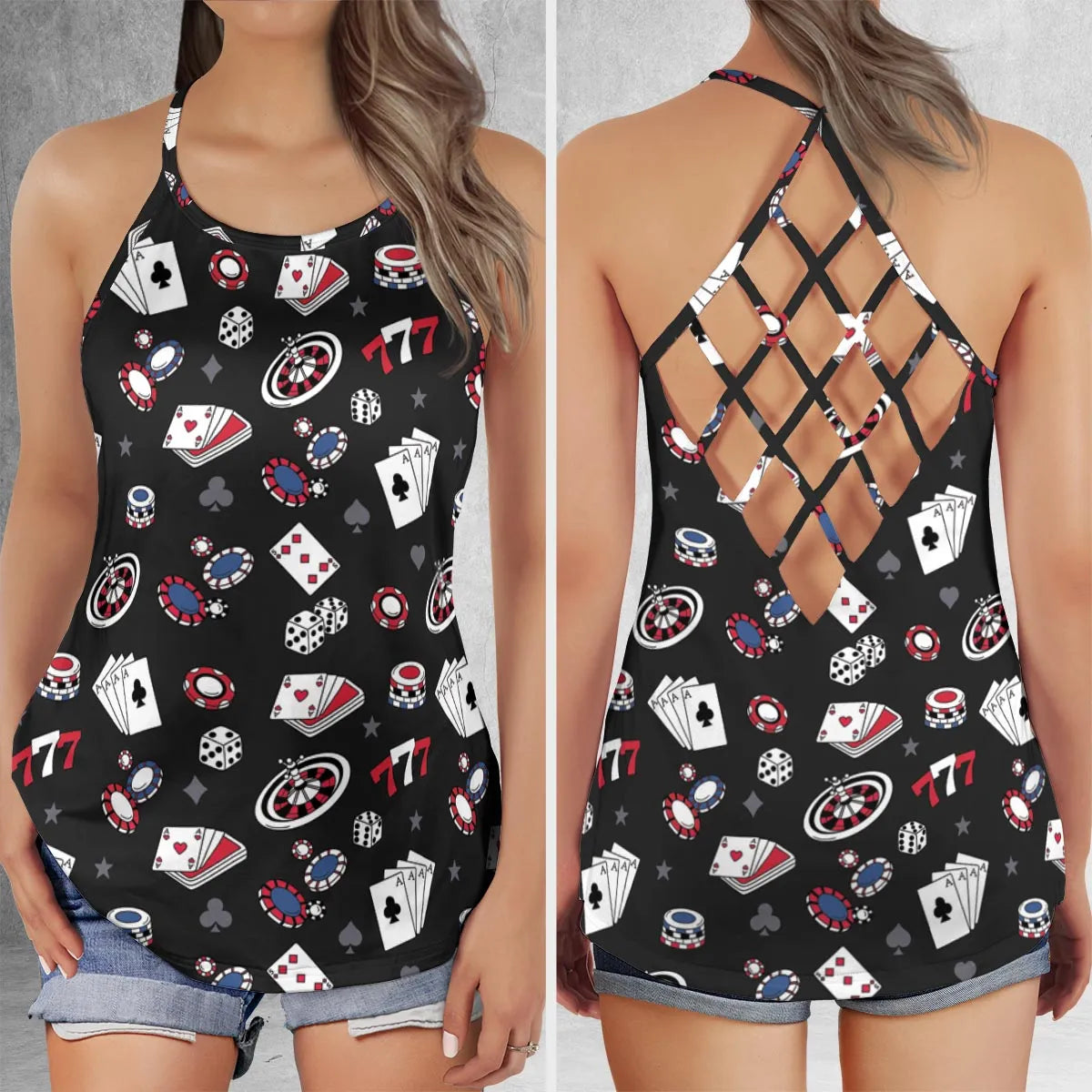 Criss Cross Tank Top - MJJZU3DK
