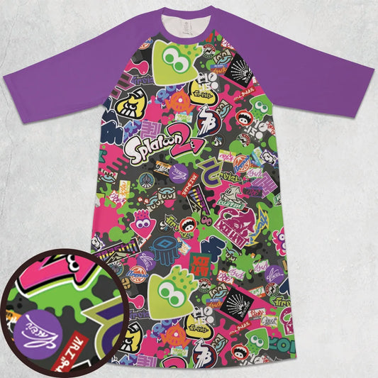 3/4 Sleeve Raglan Dress - 5J3RSLAT