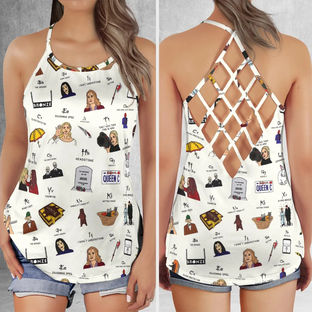 Criss Cross Tank Top - B5U47N69