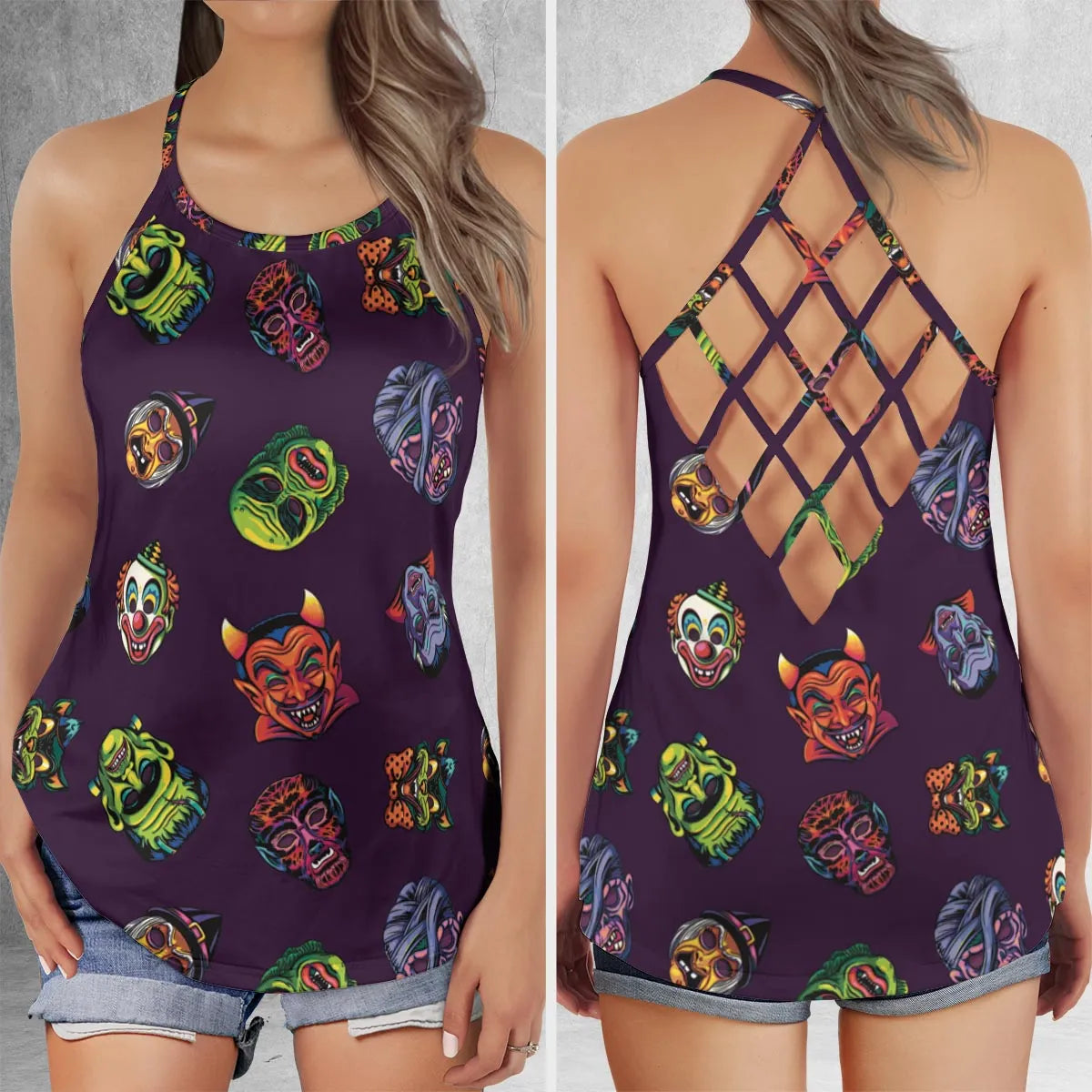 Criss Cross Tank Top - C1589M2Q