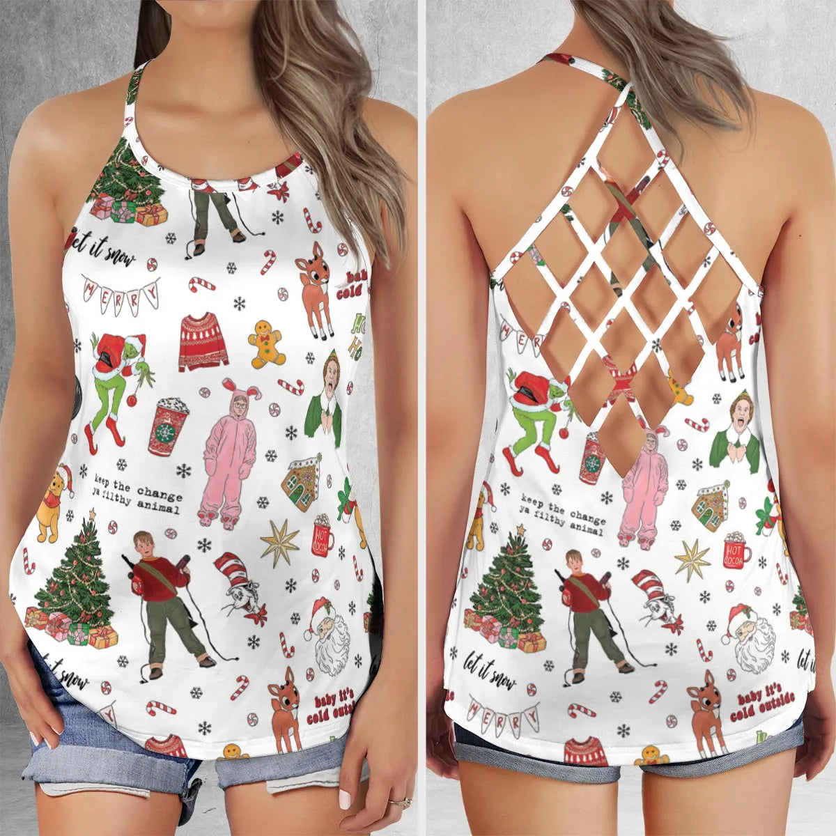 Criss Cross Tank Top - TU6G889D