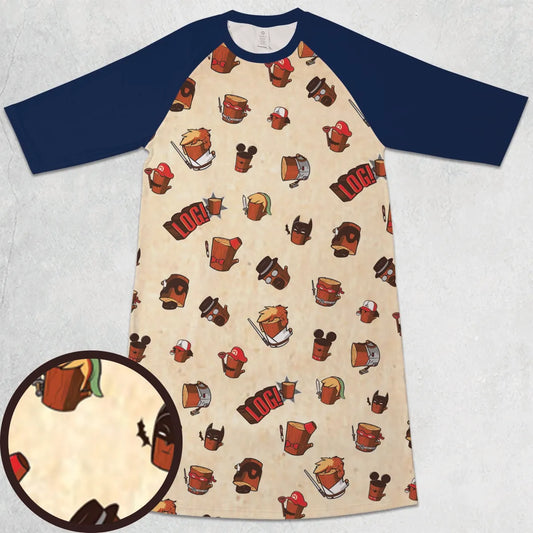 3/4 Sleeve Raglan Dress - 4QDB1N3A