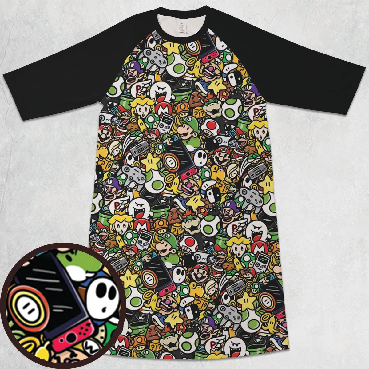 3/4 Sleeve Raglan Dress - WBTWZ8GJ