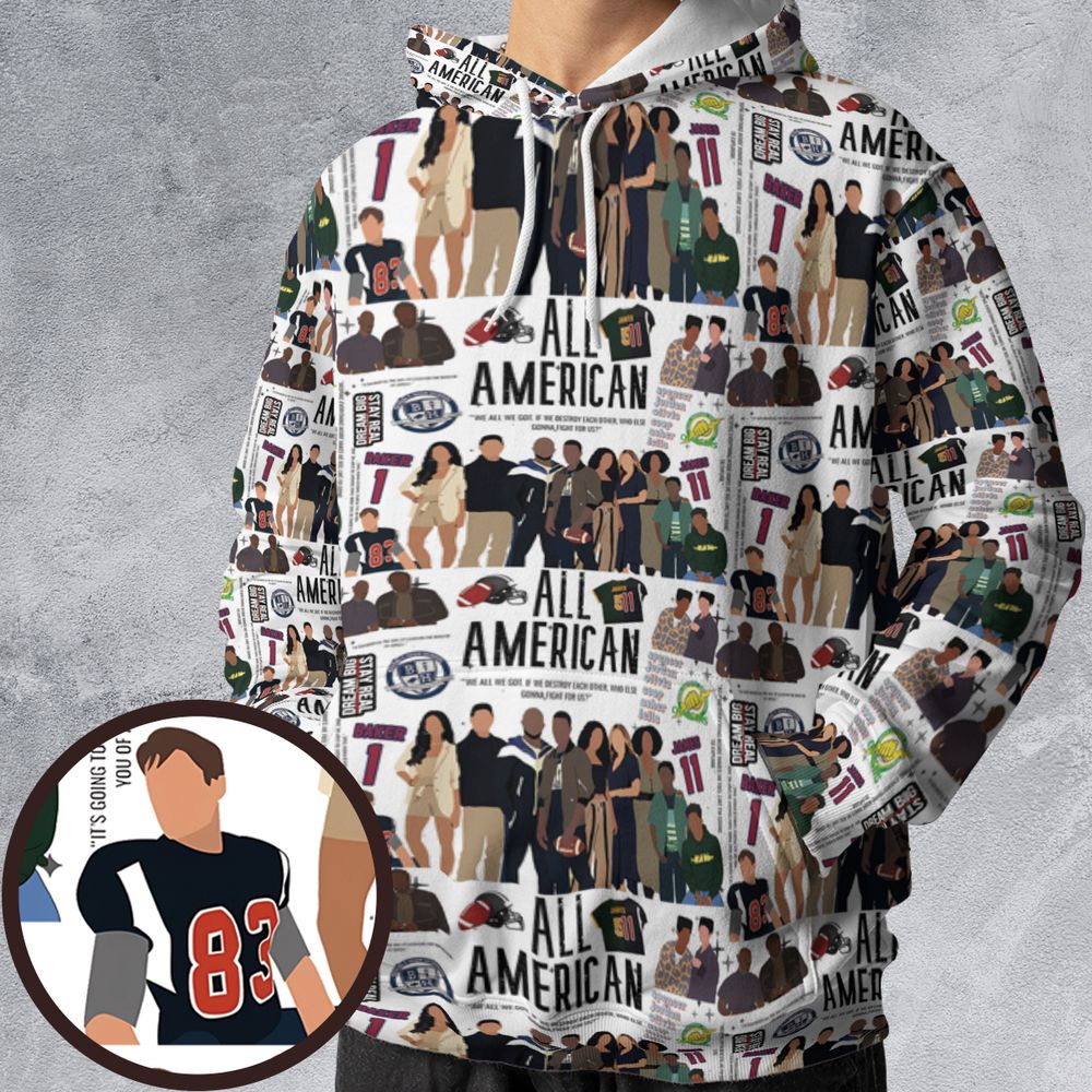 All-over Print Hoodie - 9ZS3W6BA -  - 1