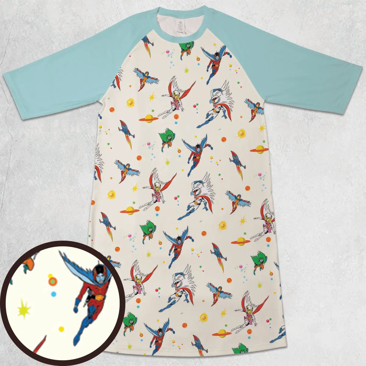 3/4 Sleeve Raglan Dress - DKSZH2B1
