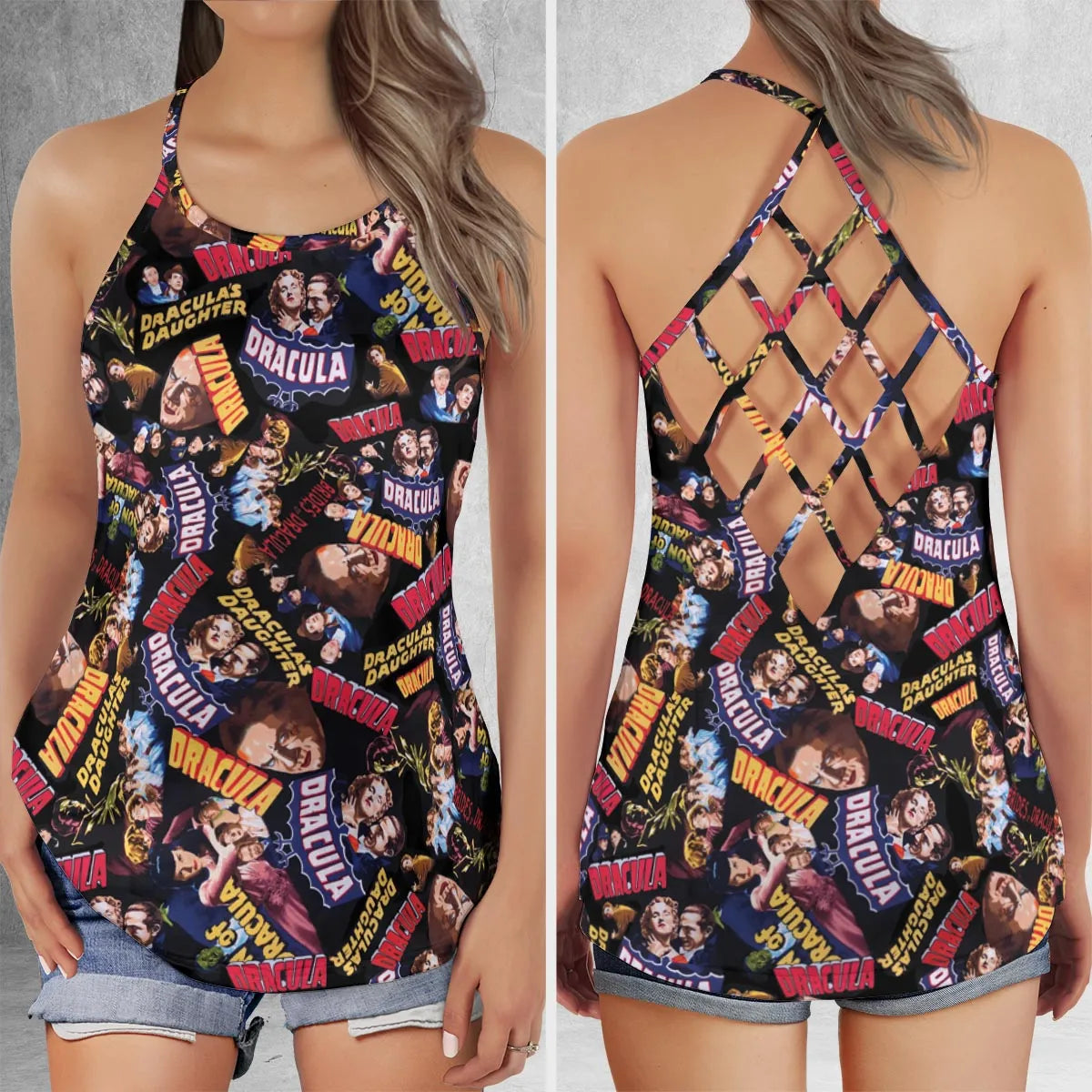 Criss Cross Tank Top - NVJSTRQ5
