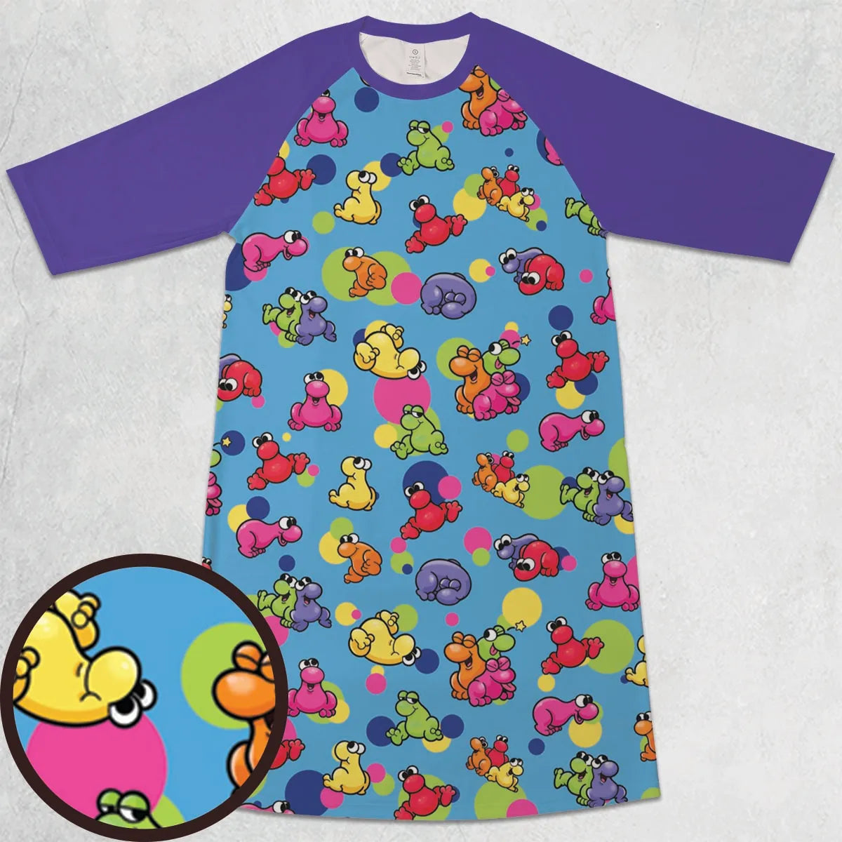 3/4 Sleeve Raglan Dress - HG78TY32